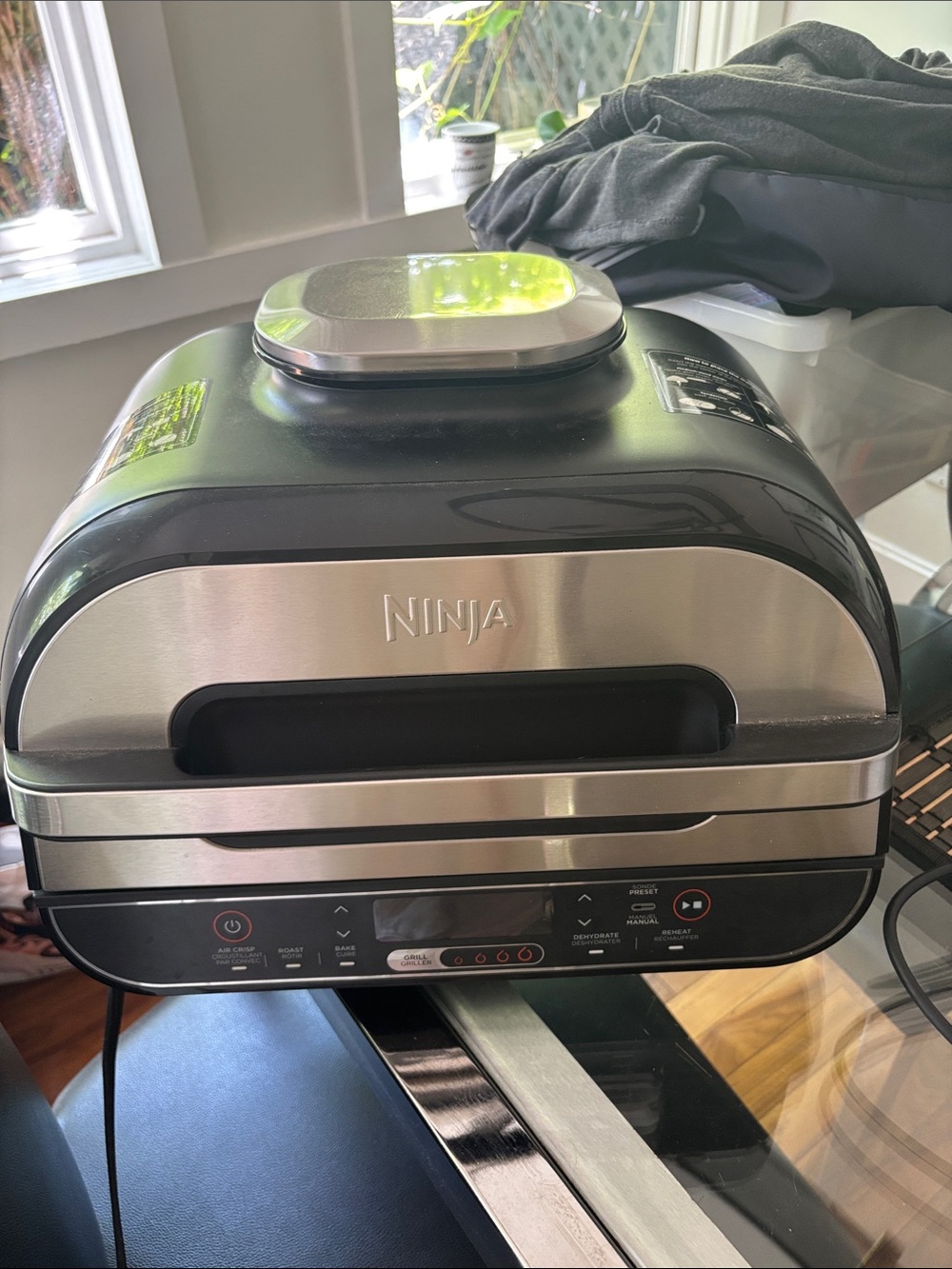 Ninja Stainless Steel and Black Countertop Oven Air Fryer
